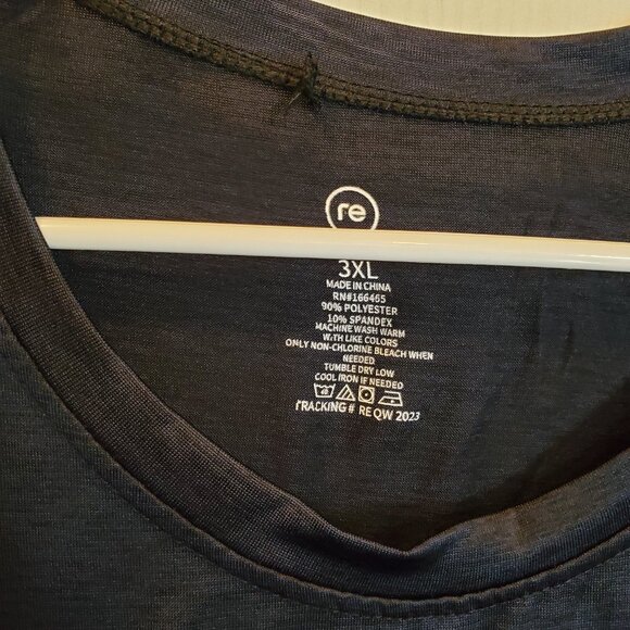 FOUR Men's 3XL Performance V-Neck Tee's - Gray/Black & Green/Black & Navy & Grey - Picture 12 of 13